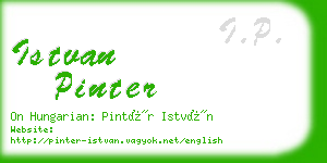 istvan pinter business card